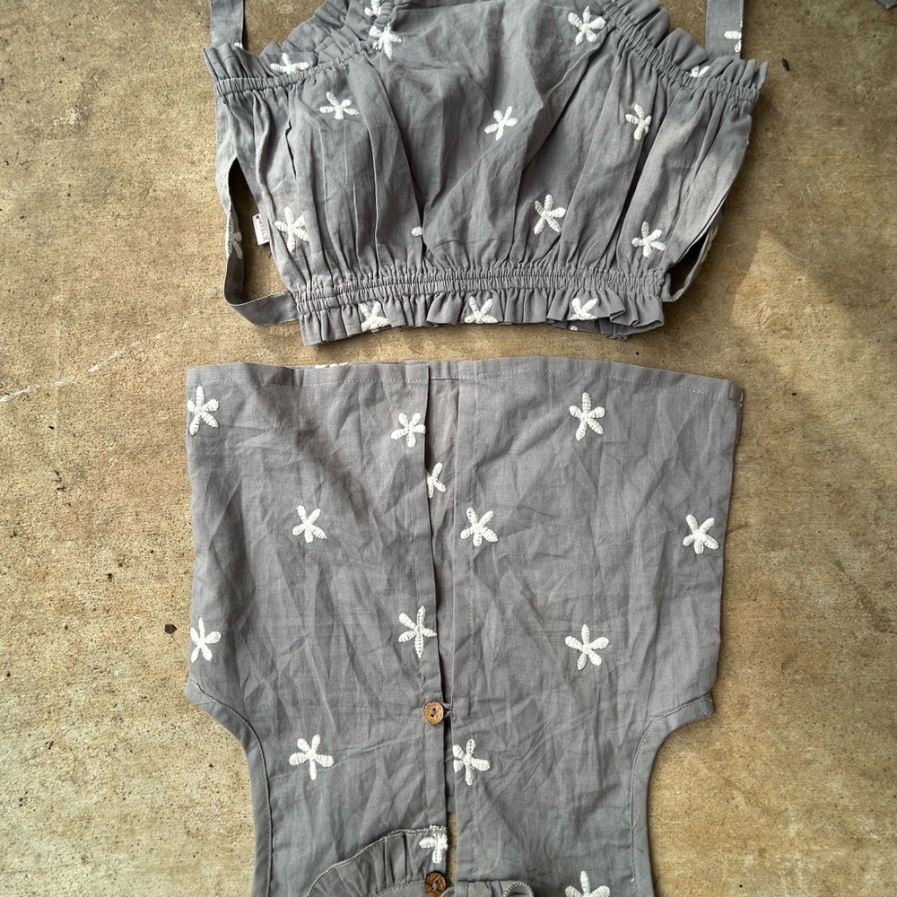 NWOT Toddler Linen Two Piece Outfit - Picture 6 of 9